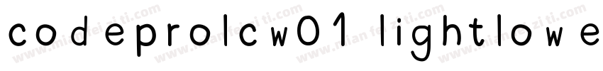 codeprolcw01 lightlowercase字体转换